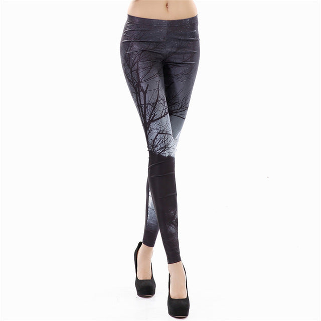 Black Blue Women leggings
