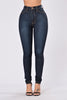 Classic High Waist Skinny Jeans - Dark